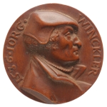 Alemanha, 1536. Madeira. Modelo de anverso, ou ensaio, ou mesmo um medalhão (uma obra de arte em si)