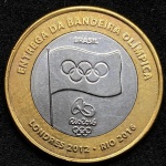 1 Real 2012 - Bandeira Olímpica - FLOR DE CUNHO