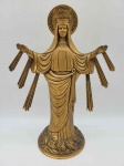 Escultura Mediatrix Omnium Gratiarum - Nossa Senhora Medianeira de Todas as Graças - em metal dourad42692