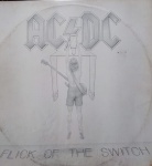LP AC DC - Flick of the Switch (1983) - Capa VG Disco VG+ com pequena marca em um dos lados do selo,