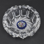 Millefiori - Raro e gracioso bowl em cristal europeu com destaque para  adornado de medalhão Millefiori. (12x5)
