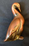 ESCULTURA - Pato em bronze. Altura: 9 cm