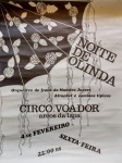 COLECIONISMO - Cartaz de divulgação do Evento - NOITE DE OLINDA - Osquestra de Frevo  do Maestro Juarez - Circo Voador  - Apresenta marcas de tempo. Formato: 57.5 x 44 cm