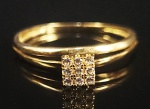 LINDO CHUVEIRO EM OURO 18K COM DIAMANTES . ARO 18 PESO 1,52 GR