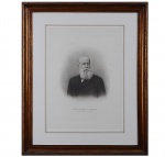 VICTOR FROND (1821-1881) "S. M. O Senhor D. Pedro II Imperador do Brasil" Litogravura impressa em Paris por Lemercier - 51 X 37  cm. Moldura 73 x 60 cm.