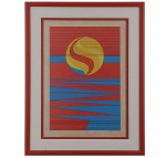 RENINA KATZ (RJ, 1925) "Permuta XXVIII, Dionisio" Serigrafia s/ papel 46 x 34 cm. ass. inf. direito 1973. Tiragem: 8/8 . Tiragem de tema: 220. Moldura 60 x 48 cm.