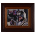 BERNARDII (1949) Série Lembranças à Braque - Acrílica s/ tela 27 x 35 cm. ass. inf. direito  e verso 1985. Moldura 46 x 54 cm. Apresenta recibo da Galeria no chassi.