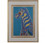 INIMÁ, de Paula (MG. 1918 - 1999) Sem título - Serigrafia tiragem única - 60 x 40 cm. ass. inf. direito 1976. Moldura 80,5 x 60 cm.