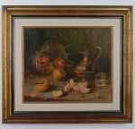 JOSÉ PAULO (RJ. 1922 - 2004) Natureza morta - Óleo s/ tela 59 x 49 cm. ass. inf. direito. Moldura 76 x 85,5 cm. 