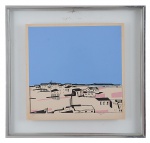 JENNER AUGUSTO (BA - 1924 - 2003) Casario - Serigrafia 89/100 - medindo 31,5 x 33 cm. ass. inf. direito 1971. Moldura 45 x 45 cm.