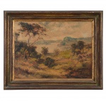 ARAUJO LIMA (Portugal 1883 - R.J 1958) Paisagem - Óleo s/ tela 34 x 45 cm. ass. inf. direito 1946. Moldura. 44 x 55 cm.