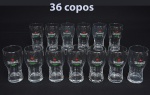 Conjunto de 36 copos Heineken para cerveja, de 250 ml, altura 13 cm.