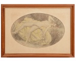 GUSTAVE BRISGAND (Paris 1867 - 1944) "M. Horace Cartier Symphonic encore" Pastel e grafite s/ papel 31 x 47 cm. ass. centro inferior. M. 33 x 47 cm