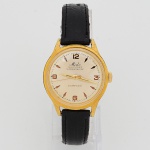 MIDO MULTIFORT VINTAGE - Relógio Masculino Com Caixa em Plaque Or Medindo 34,0mm. Mostrador Dourado