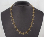 Antônio Bernardo - Elegante colar trevo em ouro 750 ml contrastado, fecho assinado - med. 42 cm (aberto) - peso aproximado - 9,3 gr