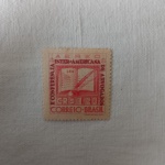 Selo do Brasil. CR$1,20 Correio Brasil. 1943, impressão dupla, novo sem goma. Catálogo marca PF 600.