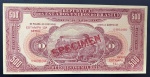 Raríssima Cédula Brasileira, República, Valor 500 Mil Reis, Emissão 1924, 13ª Estampa, Specimen, Flo