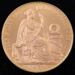 Moeda Estrangeira, PERU, Valor 100 Soles Oro, Ano 1959, Ouro, Peso 46,6 g, Diâmetro 37 mm, Flor de C