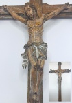 SÉC XVIII- PERIODO BARROCO MINEIRO- Maravilhoso Crucifixo de parede em madeira nobre e de levissimo