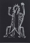 Siron Franco | Figura | Giz de cera sobre papel | 36x25cm | 1993 | ACIE