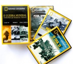 MILITARIA - 05RD - BOX de DVDs com três documentários inéditos da NATIONAL GEOGRAPHIC sobre a 2a Guerra Mundial. Em estado de novo!