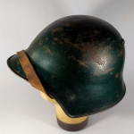 MILITARIA R102 - CAPACETE SUISSO modelo 1918 - em aço, com Carneira.