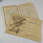 MILITARIA R41 - CARTÃO POSTAL ORIGINAL, usado por militar durante a Revolução Constitucionalista de 32 + Livreto de oração (TUDO PARA UM SÃO PAULO FORTE NO BRASIL UNIDO).