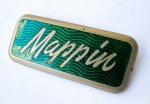COLECIONISMO - 10RD - Antigo broche esmaltado do MAPPIN em metal.
