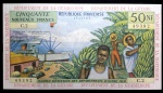 Cédula das Antilhas Francesas - 50 Nouveaux Francs - 1963 - P6a - Soberba