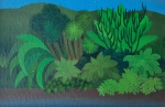 JOÃO HENRIQUE - acrílica sobre tela colada em placa - Medidas 20 x 30 cm -assinado e datado de 1976