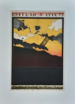 UBIRAJARA RIBEIRO - "Estyl-lo & Lyfe 77" - litografia com edição 21/23 - Medidas 40 x 27 cm - assinada e datada de 1977