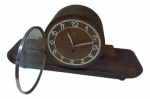 Relógio a Corda de Mesa marca Suíça H em Madeira Antiga