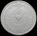 México - 1 Onça Troy - Prata 0,999 - Calendário Asteca - 39 mm na cápsula de acrílico.