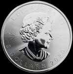 Canadá - 2020 -5 Dólares - 1 Oz Silver Maple Leaf (BU) - 31,2 Gr - 38 mm - FC -