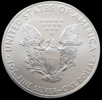 USA - 2014 - 1 Dólar - American Silver Eagle - Prata 0.999, 31.1g,  40.6mm - Data difícil.