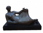 Alfredo Ceschiatti, Pubiana, escultura em bronze patinado, Mede 80 x  40 cm de alt