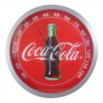 Termômetro de parede Coca-Cola. Medida 27,5 cm de diâmetro.
