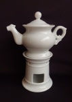 Samovar em porcelana com rechaud. Medida total 34 cm de altura total. VEJA FOTO EXTRA.