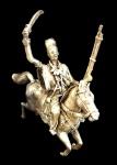 Antiga grandiosa escultura Sec. XIX Cavalheiro Guerreiro em pesado e puro bronze POLIDO representand