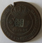 Moeda de Cobre,Brasil XL Reis 1784 -c/c Escudete