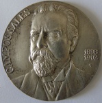 Medalha em prata -Campos Sales 1898/1902 -peso 56,5 gr -dim. 55 mm