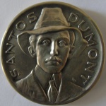 Medalha em prata -Santos Dumont Semana de ASA 1901 /1951  peso 95 gr -dim. 50 mm