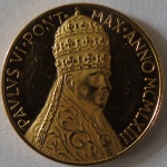 Medalha de ouro -Vatican-peso 7 gr -Diametro 22 mm