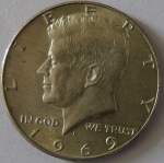 Moeda de prata Estrangeira , Estados Unidos half dollar 1969 -