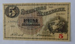 Cedula Estrangeira Sueçia 5 Kronor 1951-