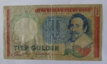 Cedula Estrangeira Holanda 10 Gulden 1953 -