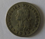 Moeda de Alpaca -S . Tome e Princpe 20 centavos 1929 -