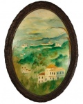 GUIGNARD, ALBERTO DA VEIGA (1896-1962) - ATRIBUÍDO, "PAISAGEM DE INTERIOR", óleo sobre madei