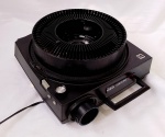 projetor de slides Kodak carrossel 650 H, ligando, com lampada, mecanismo não girou