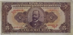 Cédula do Brasil - 5 Mil Réis - 1923 - R099 - MBC - 1ª série